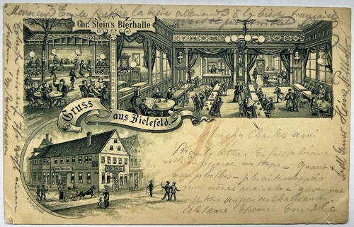 Litho postcard bielefeld - litho,