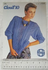 Vintage: Sirdar 7037 sweater, DK. 30-40 inch, 76-102 cm