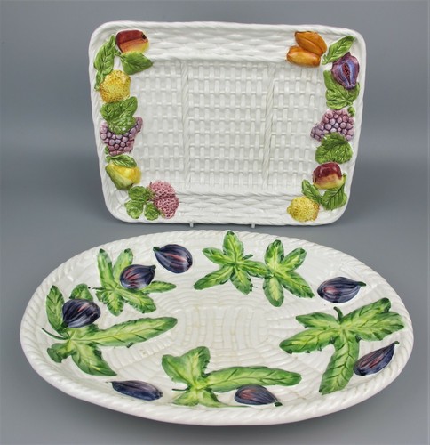 Majolica serving plates - majolica,