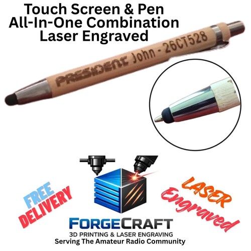 Laser engraved president logo - laser,
