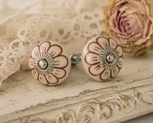 Floral deep pink - , white