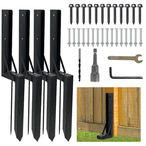 4pc steel fence post repair - 4pc,