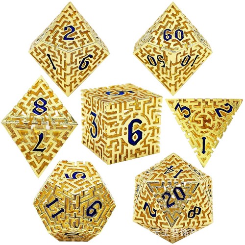 7pcs boxed polyhedral - 7pcs, hollow