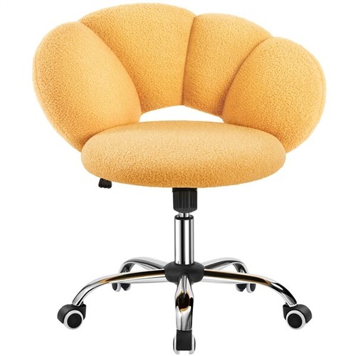 Boucle upholstered desk chair - boucle,