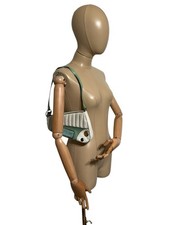 Vtg Christian Dior By John Galliano SS2001 White Mint Green Leather Car Bag