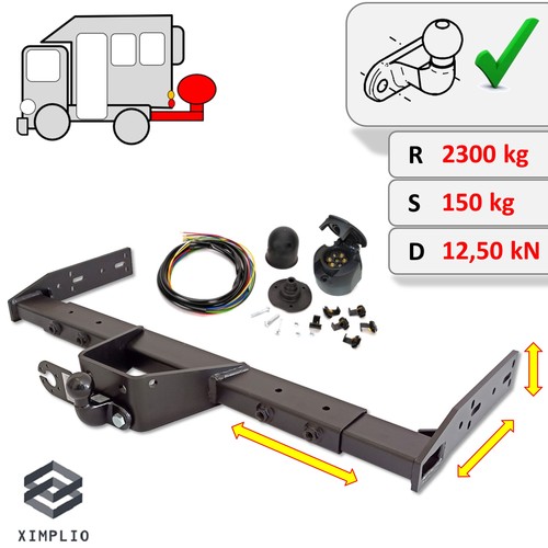 Adjustable towbar 12n - +,