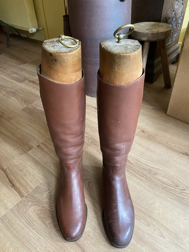 Men brown leather long - leather,