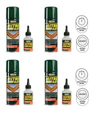 4 x EVERBUILD MITRE FAST BONDING KIT STD SUPER GLUE 50g & ACTIVATOR 200ML