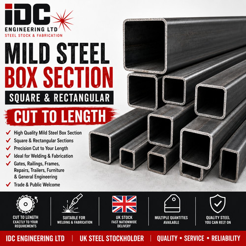 Mild steel box section square - steel,