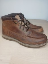 Mens Caterpillar CAT Leather Boots Size 9 UK Lace Up Brown