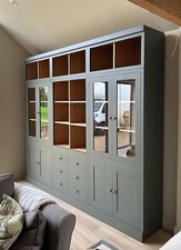 TRIPLE BOOKCASE DRESSER WITH OAK INTERNAL. CAN BE MADE ANY SIZE, LAYOUT, COLOUR.