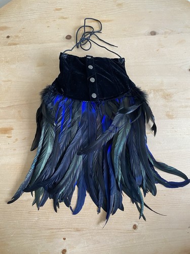 Gorgeous feather velvet bustle - gorgeous,