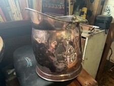 Vintage brass fireplace coal - brass,