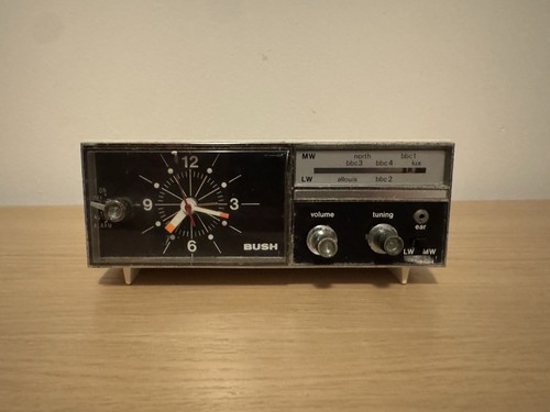 Vintage bush alarm clock radio - bush,