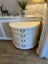 Laura Ashley Clifton Demi Lune Four Draw In Ivory