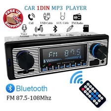 Bluetooth Vintage Car FM Radio MP3 Player USB Classic Stereo Audio Receiver AUX