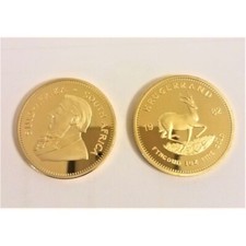 1982 Gold Plated 1oz 24K NEW Krugerrand Coin South Africa in capsule