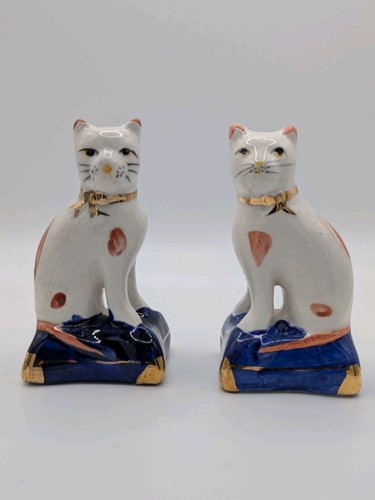 Pair staffordshire pottery - pair,