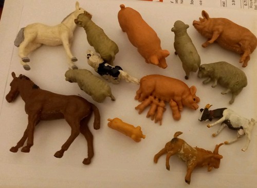 Vintage farm animals - animals,