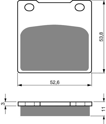 Brake disc pads - disc, r/h