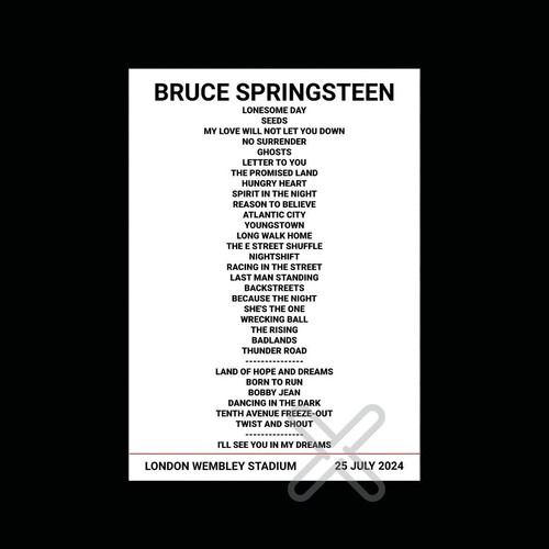 Bruce springsteen wembley 25 - springsteen,