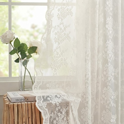 Vintage lace curtains 52x84 - curtains,