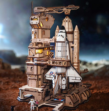 ROKR 3D Wooden Puzzle Kits Space Shuttle Mechanical Model Gifts Decor Toys