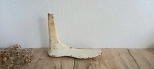 Antique cast iron cobblers shoe last, foot shaped, old off white paint, doorstop
