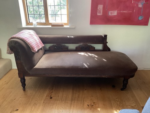 Vintage upholstered chaise - upholstered,