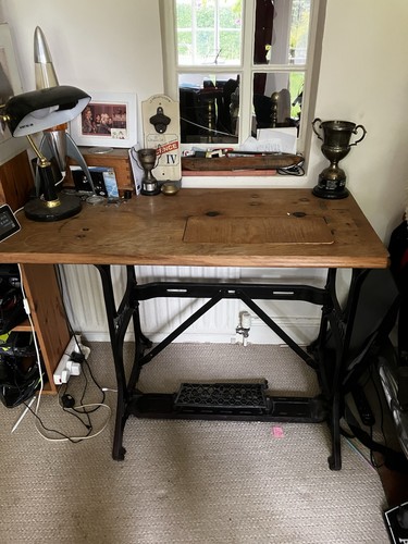 Vintage wooden table desk - vintage,