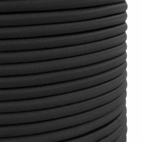 Shock cord black - black, elastic