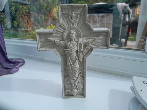 Stone crucifixion ornament - crucifixion,