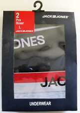 2 Pack Mens Jack & Jones Designer Boxer Shorts Boxers Underwear Trunks Gift Set