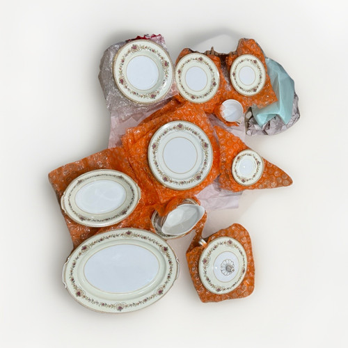 Porcelain floral dinner set - porcelain,