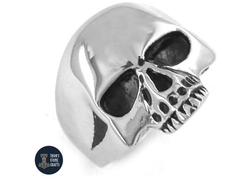 Skull ring biker - ring, stainless