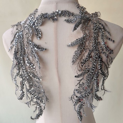 Beaded lace applique handcraft - applique,