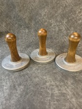 Nordic Ware Wooden Handle Set Of 3 Christmas Holiday Cookie Stamps Vintage Decor