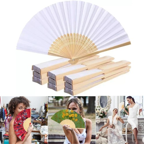 White paper fan - white, folding