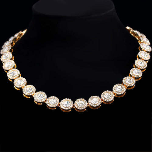 Bling crystal cuban link - cz,