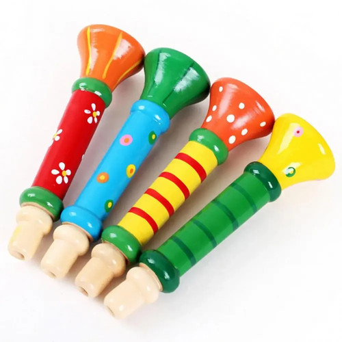 Wooden trumpet horn - wooden,