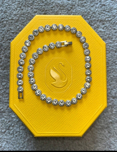 Swarovski signed silver tone - swarovski,