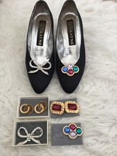 Vintage Rayne Black Satin Shoe