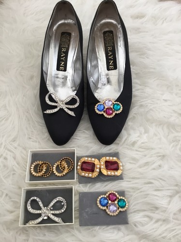 Vintage rayne black satin - black, shoe