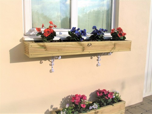 Wooden window box planter free - box,