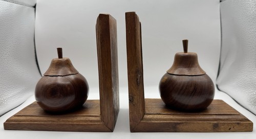Two vintage retro treen hollow - two,
