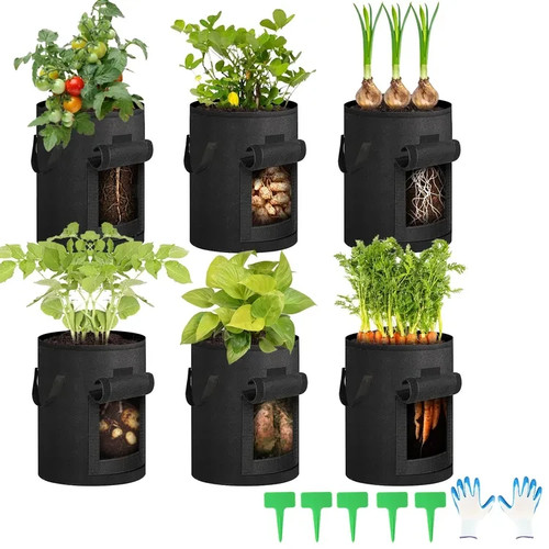 Potato growing bags with - potato,
