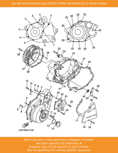 Yamaha ring 93210 14x00 - 93210-14x00, oem