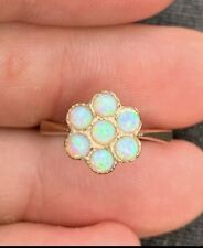 9ct gold opal cluster ring