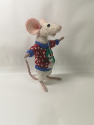 Needle felted mouse ooak - needle,