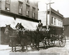 Old Time Funeral Horse Drawn Old Hearse Hat Vintage Funeral Procession GREAT